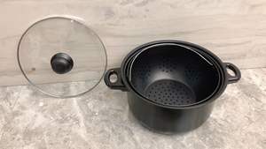 Casserole moderne polyvalente en métal marmite à vapeur avec panier-<span class=keywords><strong>passoire</strong></span> pour la cuisson d'articles de cuisine - Product Image 6