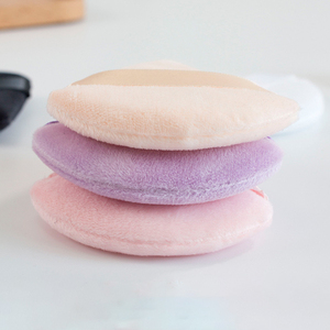 Houppettes de <span class=keywords><strong>maquillage</strong></span> en velours doux pour usage sec et humide, en gros, sous marque privée, houppettes triangulaires roses, noires et blanches pour poudre libre - Product Image 3