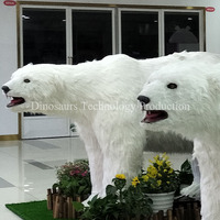 Modèles d'ours polaires animatroniques artisanaux pour décorations de centres commerciaux, expositions d'animaux arctiques robotisés d'intérieur à vendre