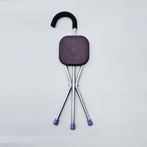 多機能折りたたみ杖椅子ステンレス鋼滑り止めクラッチスツール快適な歩行スティックシート高齢者用 - Product Image 5