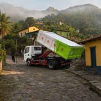 Camion à benne basculante diesel 4x2 avec bras de levage, capacité de 3 à 8 tonnes, camion à benne basculante à crochet, collecteur de déchets manuel, fourniture d'usine