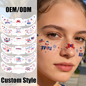 U.<strong>S</strong>. Independence Day Custom Printed Non Toxic Washable Freckles Face Metallic <strong>Tattoo</strong> Sticker Temporary Freckles <strong>Tattoo</strong> - Product Image 2