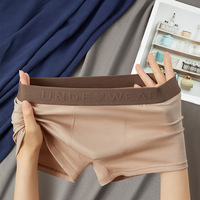Caleçons Boxers en Coton Tricoté pour Homme, Respirants et Antibactériens, Taille Mi-Haute, Conception Sans Couture, Ceinture Personnalisable, pour Adultes