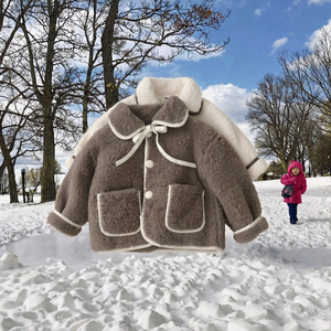 Cappotto Invernale per Bambine, Stampa Casual in Finta <span class=keywords><strong>Pelliccia</strong></span>, Carino e Alla Moda, Imbottito in Cotone - Product Image 2