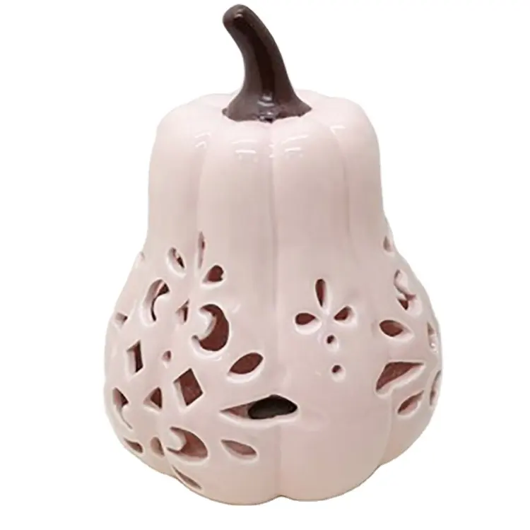 Wholesale pink ceramic artificial pumpkins to decorate for custom with logo