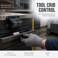 Lecteur de codes-barres 2D à montage fixe OEM pour tests sur banc, avec unités d'échantillonnage et boîtier étanche IP54 pour projets d'intégration