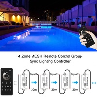Controlador de Iluminación LED Aipin C321Z IP20 de 4 Zonas con Dimmer PWM, Sincronización en Grupo Tuya Smart Mesh, Alcance Interior de 30M, DC5-24V, 360W