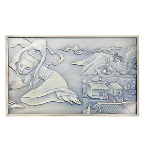 Design personalizado de luxo antiguidade esculpido em alumínio mural de decoração mural de luxe en metal