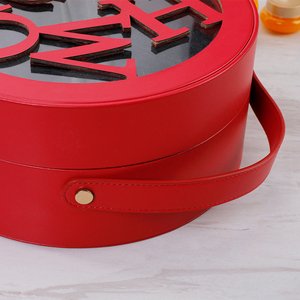 2023 mới chất lượng cao thân thiện với môi làm bằng tay Kẹo Đỏ ống giấy hộp đóng gói quà tặng với tay cầm bằng da nổi cho các mặt hàng thực phẩm - Product Image 3