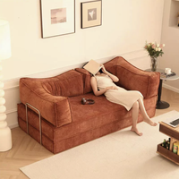 Canapé-lit pliant moderne double usage, tissu ultra-doux et moelleux, coussins rembourrés, amovibles et lavables, pour appartement individuel ou double, petit appartement, salon