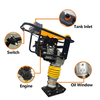 Nouvelle compactrice vibrante à moteur diesel/essence de 90 kg, haute efficacité pour le compactage du sol industriel