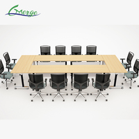 Nouvelle conception de mobilier de bureau modulaire en panneaux MDF, table de formation pliable et mobile