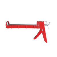 Pistola de Silicona Profesional para Calafateo, con Varilla Deslizante, para Materiales Más Gruesos, Color Naranja