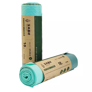 CFC Kitchen Black Disposable Biodegradable Wholesale <b>Plastic</b> Drawstring Garbage Bag with <b>Tie</b> String - Product Image 1