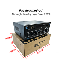 Amplificateur de puissance audio HIFI AK45 2 canaux 40W+40W pour la maison et la voiture