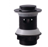 Tapón de residuos de lavabo de plástico moderno de 32mm, botón emergente, colador de clic negro, patrón redondo para desagüe de baño de Hotel