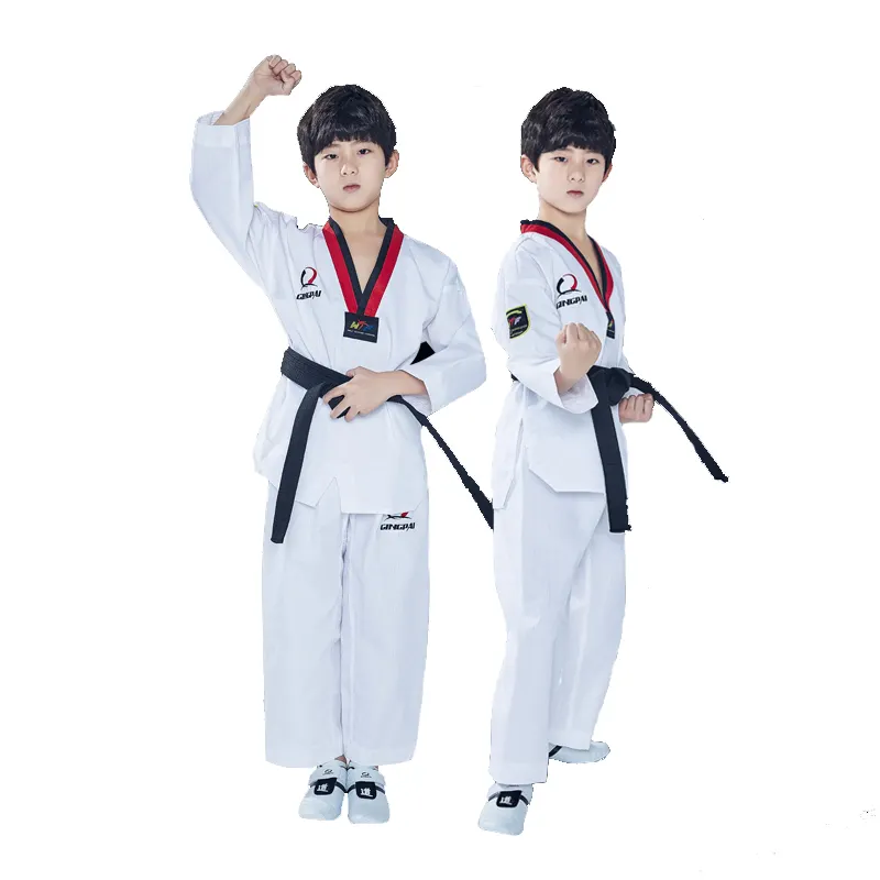 New design 100% cotton custom logo wholesale cotton taekwondo suit karate uniform