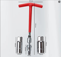 Clé à douille et à bougie de type T double usage 16/21 mm en acier au chrome-vanadium avec garantie de 6 mois pour la réparation automobile
