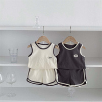 1 Pcs Private Label Einfarbiges Outfit Sommer Neugeborenes Kleinkind Jungen Jungen Mädchen Kleidung Ärmellose Shorts Baby Neutrales Outfit