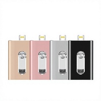 Nueva Memoria USB Metálica al por Mayor para iPhones, 3 en 1, de Alta Capacidad, 32GB/64GB, Compatible con Teléfonos y Computadoras