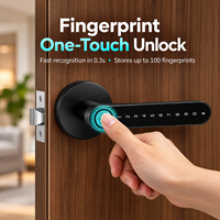 Serrure Intelligente Tuya BLE avec Empreinte Digitale, Code, Bracelet, Clé et Contrôle à Distance par Application, Verrouillage Automatique pour Portes de 35-65mm – Idéale pour la Maison