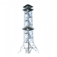 Tour de surveillance en treillis d'acier galvanisé ISO1461 de qualité professionnelle pour la surveillance des incendies forestiers et la patrouille de sécurité publique