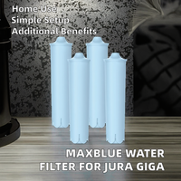 Filtros de Repuesto PUREZA Blue Water Compatibles con la Cafetera Claris Smart ENA8 WE6 WE8, Paquete de 4 Cartuchos con Certificación TUV