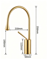 Robinet de lavabo moderne en céramique à montage sur plan, monocommande, finition polie, eau chaude/froide, rotatif et surélevé pour usage domestique