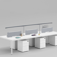 Lampe de bureau électrique LED moderne minimaliste blanche à bande longue, rotative à 350 degrés, pour la lecture et le travail