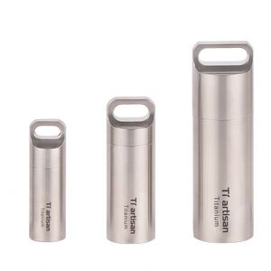 Pure Titanium 15L Waterproof EDC Hand Tool <b>Pill</b> Box & Medicine <b>Case</b> <b>for</b> Camping - Product Image 1