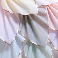 Bouquet de fleurs fraîches bord or de luxe stock coréen papier d'emballage étanche pour emballage cadeau fournitures de fleuriste