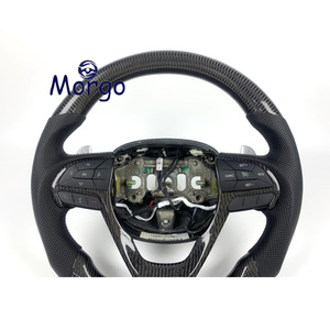 Volante de Fibra de Carbono para <span class=keywords><strong>Cadillac</strong></span>, Compatible con CT4 CT5 CT6 XT4 XT5 XT6 ATS SRX ATS-<span class=keywords><strong>V</strong></span> ATS-L, Personalizable - Product Image 4