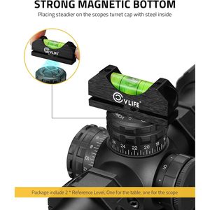 Kit de Nivelación de Mira Telescópica de Aluminio de Alta Resistencia CVLIFE, Nivel Universal Magnético de 2 Puntos para una Fácil Nivelación de la Mira - Product Image 3