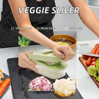 Verstelbare handmatige mandoline snijmachine 1-delig antislip fruit- en groentesnijder PP uien wortelen andere groenten julienne metaal