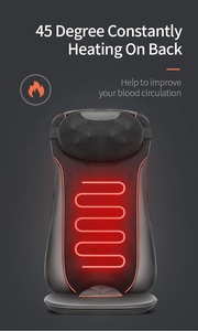 LEERCON-cojín de masaje eléctrico para cuello y espalda, cojín <span class=keywords><strong>Shiatsu</strong></span> portátil con vibración para coche y hogar, calentador, venta al por mayor - Product Image 3