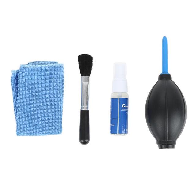 4 in 1 Camera Cleaning Kit Suit Dust Cleaner Brush Air Blower Clean Cloth Kit Camcorder VCR