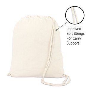 Customized Logo Blank Diy <b>Canvas</b> Large Capacity <b>Drawstring</b> <b>Bag</b> - Product Image 3