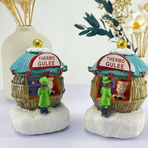 Handmade LED Cross Border Resin Tabletop <b>Ornament</b> High Quality <b>Small</b> Christmas Hut with Luminous Color for Holidays 100pcs MOQ - Product Image 3