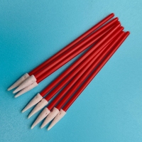 750 Mini écouvillons pointus sans peluches, avec tige en PP rouge, pour le detailing, le nettoyage automobile et la nettoyage de précision en salle blanche