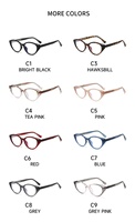 Monture de lunettes œil-de-chat style Ins en TR propionate avec filtre anti-lumière bleue pour usage quotidien