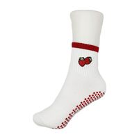 Chaussettes de yoga en coton 100 % OEM en gros, avec logo personnalisé, antidérapantes et colorées, pour la gym et le Pilates, avec coussinets pour l'exercice