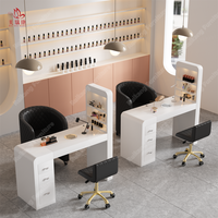 Profession elle Schwarz Rosa Moderne Luxus Schönheit Mesa Salon Staubs ammler Nagel Tech Schreibtisch Maniküre Nagel tische