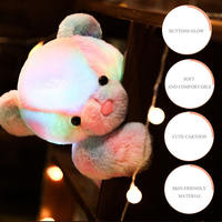 Ours en peluche lumineux LED coloré, poupée personnalisée, adorable jouet en peluche pour cadeau de Saint-Valentin