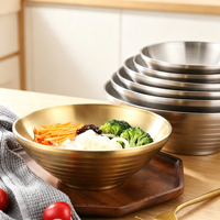 Bol à ramen japonais en acier inoxydable à double paroi incassable, bol de service pour pâtes, bol à soupe de nouilles
