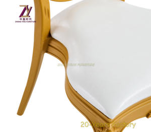 Vente en gros de meubles de salle à manger pour hôtel, fabricant de chaises de banquet marocaines en métal empilables à dossier rond Japon - Product Image 5