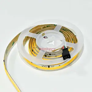 Theo đuổi hiệu ứng COB LED Strip ấm nautral lạnh trắng 24V 360 LED/M pixel Flex Ribbon COB LED Strip cho nhà phòng cầu thang trang trí nội thất