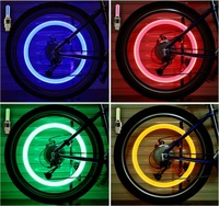 Lumière LED sans fil pour valve de pneu de voiture, moto, vélo, lampe néon décorative pour capuchon de valve de roue de vélo, installation facile