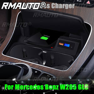 Chargeur de téléphone sans fil pour voiture Mercedes W205 AMG Classe C GLC C63 C43, console centrale, chargeur sans fil QC3.0 PD, tapis de charge sans fil 10W 15W - Product Image 3