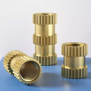 Tùy chỉnh đồng M1 M2 M3 M4 M5 M6 M8 đồng thau đan chèn Nut ép phun đồng thau có khía chủ đề chèn các loại hạt <span class=keywords><strong>CNC</strong></span> máy tiện phần - Product Image 1