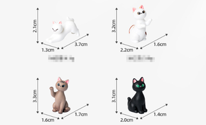 Colección de Figuritas de Resina de Animales en Poses: Gato de la Suerte que se mueve, se estira, se agacha y se sienta. Juguetes de Cápsula para Vending de Plastilina y <span class=keywords><strong>Slime</strong></span> para Amantes de los Gatos. - Product Image 2